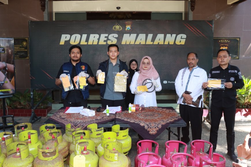 Polres Malang Gagalkan Praktik Pengoplosan Gas Bersubsidi