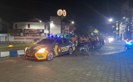 Patroli Polisi Amankan Kendaraan dari Lokasi Balap Liar