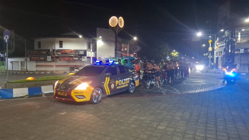 Patroli Polisi Amankan Kendaraan dari Lokasi Balap Liar