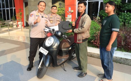 Korban Curanmor Terima Kembali Kendaraannya Secara Gratis