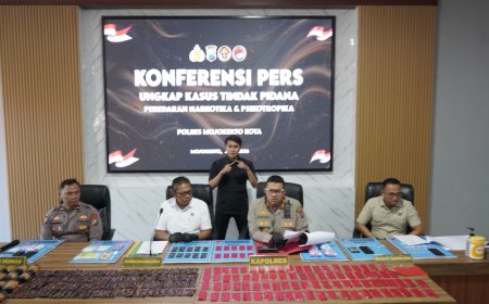 Polres Mojokerto Kota Ungkap Narkoba, Temukan 330 Cartridge Vape Berisi Etomidate