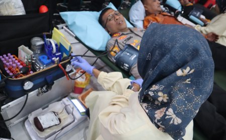 Polresta Sidoarjo Gelar Aksi Donor Darah Sambut Hari Bhayangkara