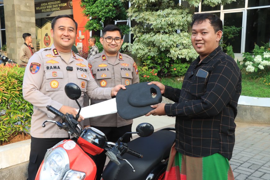 Motor Korban Kejahatan Dikembalikan Gratis oleh Polres Gresik